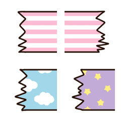 Connecting masking tape emoji