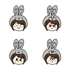 Rabbit costume emoji