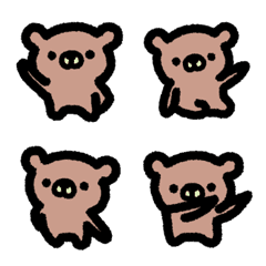 Emoji de urso café mocha