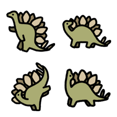 Cute stegosaurus emoji