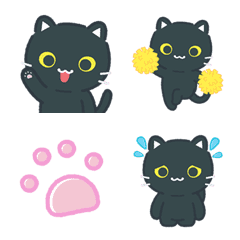 Black cat animation emoji