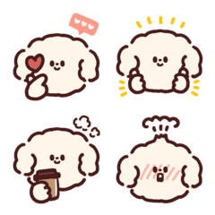 The feelings of the toy poodle(white)