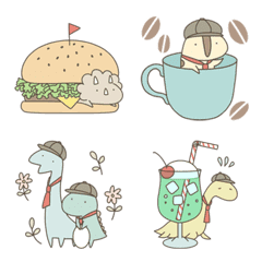 Cute Dinosaurs -Cafe [Emoji]
