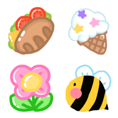 Simple things daily colourful cute emoji