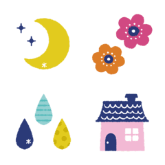 Fashionable, cute and colorful emoji 3