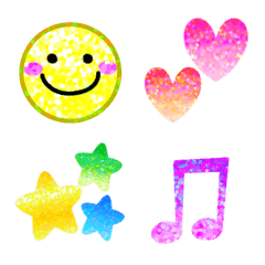 Glittering Cute Emoji