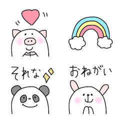 Pigs, pandas, rabbit emoji