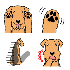 Dog Emoji Airedale Terrier