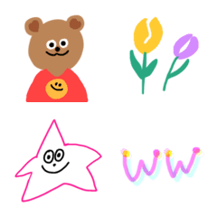 Moving colorful and pop emoji3