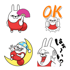 Moving rubbing rabbit emoji2