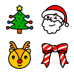 Various Christmas emoticons.