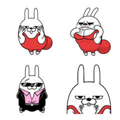 Moving rubbing rabbit emoji4