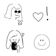 Simple moving monotone emoji