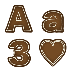 Cocoa cookies type alphanumerical