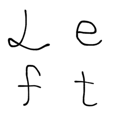 Left-handed alphabet and symbols