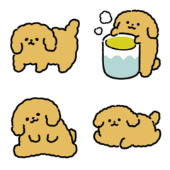 Moving poodle emoji