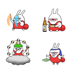 Moving rubbing rabbit emoji10