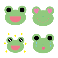 Frog`s emoji reaction set
