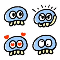 Loose and cute jellyfish emoji