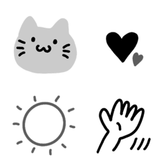 ネコとシンプル絵文字