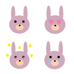 Rabbit`s emoji reaction set
