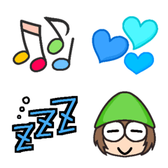 Happy three birds Simple Emoji 3