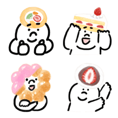 Emoji of sweets friends (revised ver.)