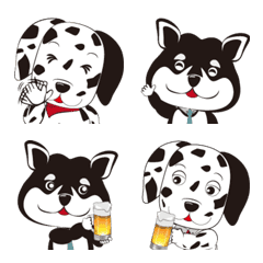 Dalmatian and Shiba inu emoji