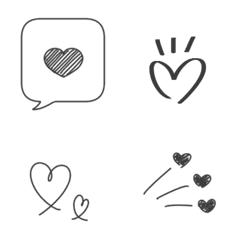 monotone simple heart emoji