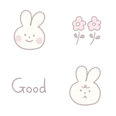 漂亮　兔子　表情符号