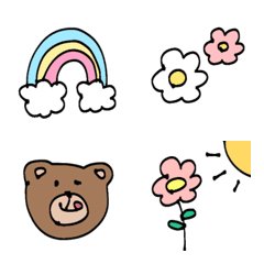 Doodle, cute, emoji