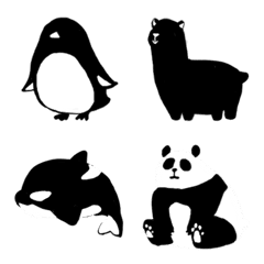 Black&White simple animal Emoji