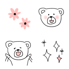 Fashionable cute bear emoji