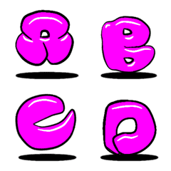 Emoji of floating alphanumeric