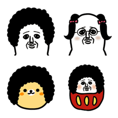 panda ossan Emoji Afro