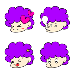 Fluffy hair purple