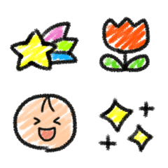 (simple) crayon emoji