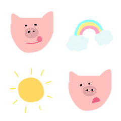 Cute pigs and emojis are popular