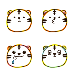 Tiger neon emoji