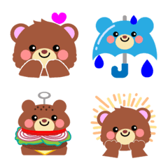 Fun bear's everyday emoji
