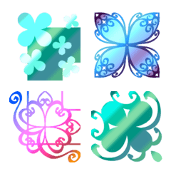 Frame Emoji vol.46 Iridescent clover