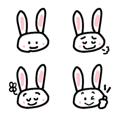 Cute handy emoji of rabbit