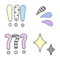 Emoji with polka dots and stripes