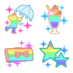 shimmering rainbow emoji