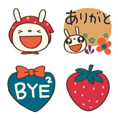 Retro style Forecast rabbit Emoji