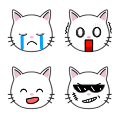 BB Cutes_White Cat_Emoji