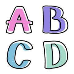 Cute colorful font (animated emoji)