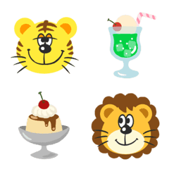 Retro cute emoji