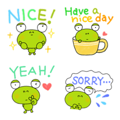 yuko's frog ( greeting ) English Emoji 2