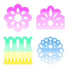 Frame Emoji vol.47 lace pattern
